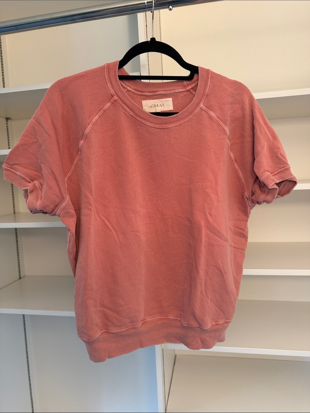 THE GREAT. The Short Sleeve Sweatshirt